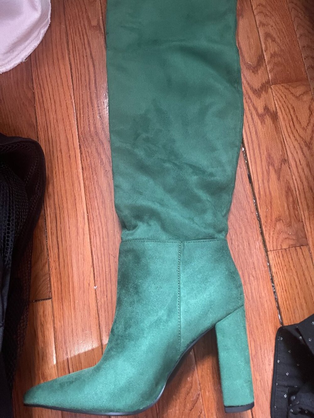 Suede Green Boots